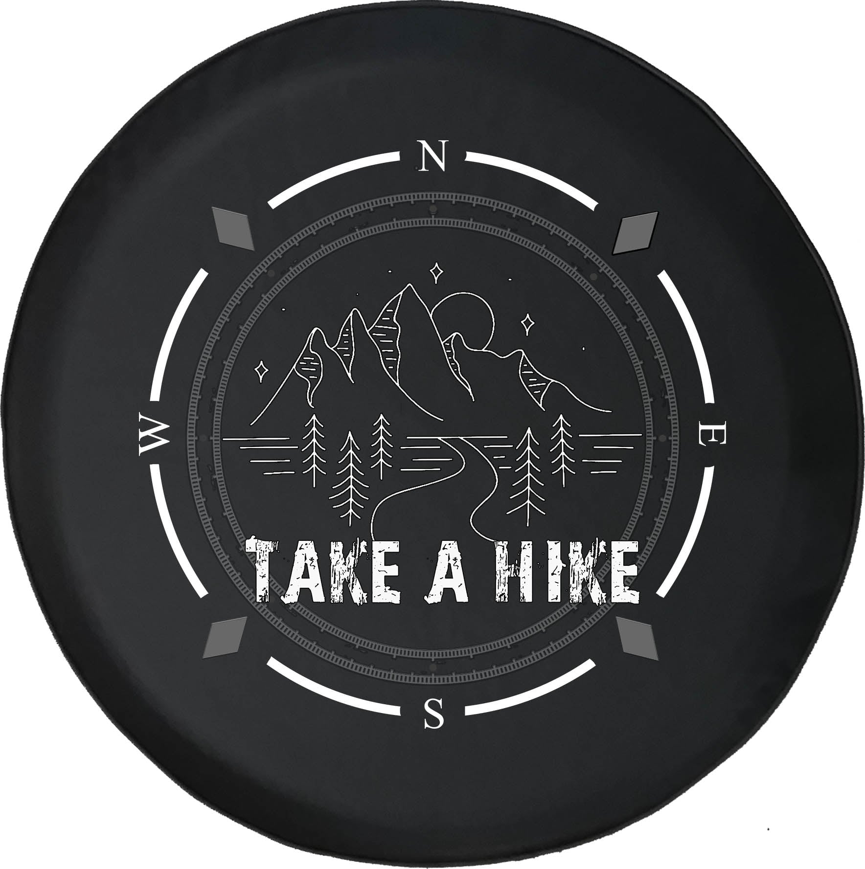 Spare Tire Cover Compass Take a Hike Travel Mountain Wheel Covers Fit for SUV accessories Trailer RV Accessories and Many Vehicles