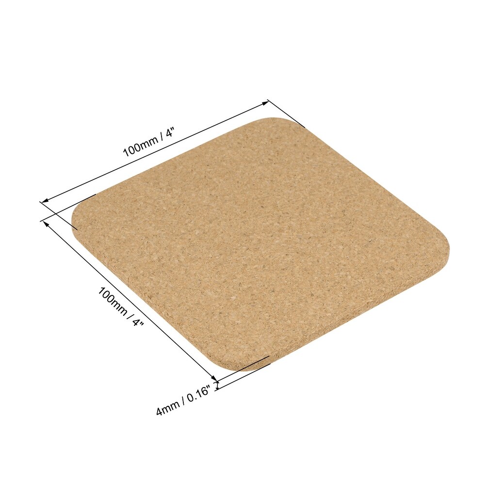 Cork Coasters Square Wooden Trivet Drinks Mats for Home Bar 12Pcs