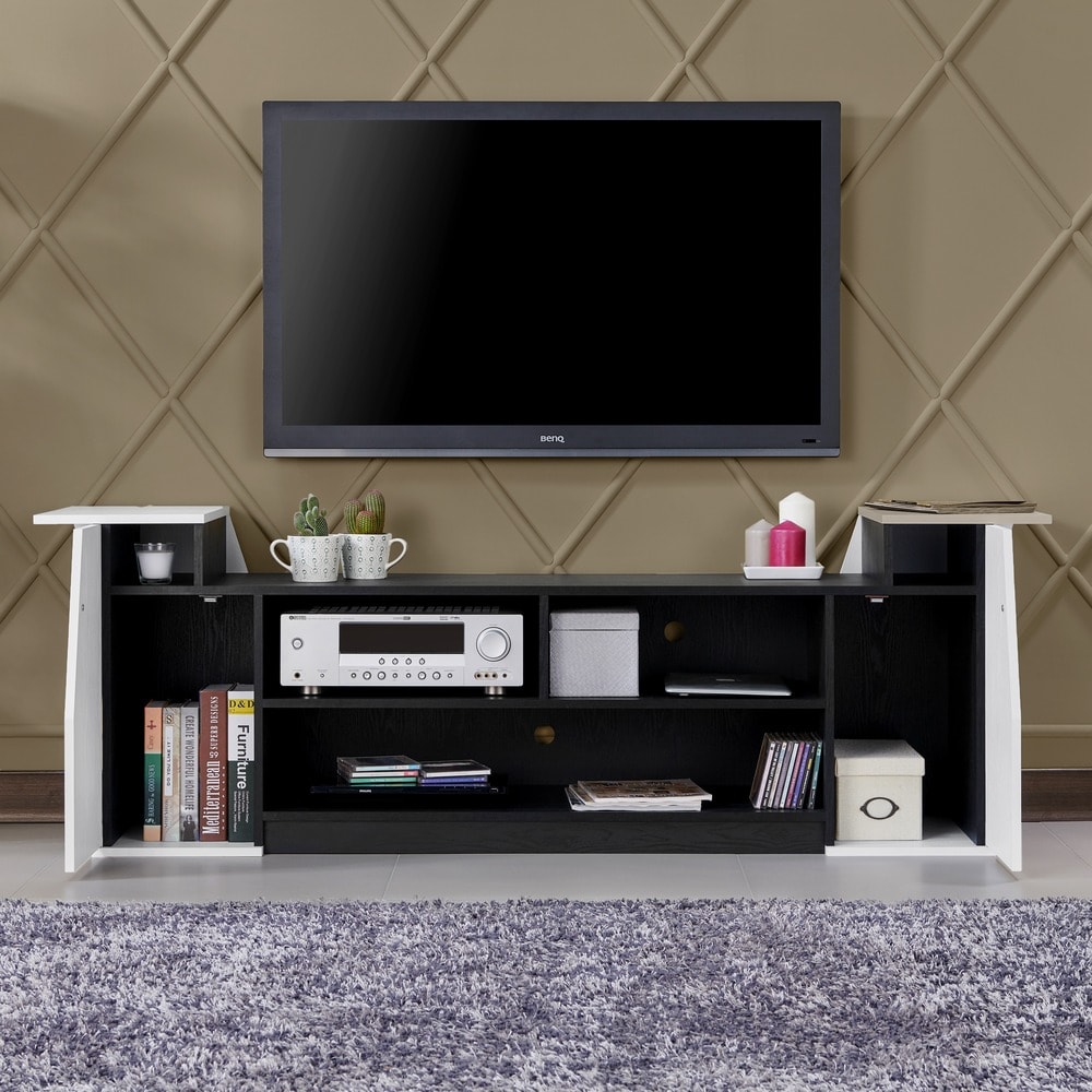 Tai Contemporary 71 inch 3 Open Shelf TV Console by Furniture of America