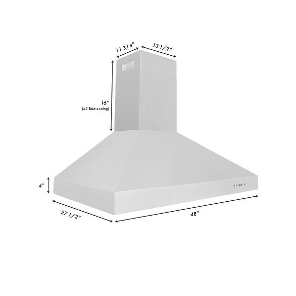 ZLINE Convertible Vent Wall Mount Stainless Steel Range Hood