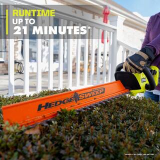 RYOBI ONE+ 18V 22 in. Lithium-Ion Cordless Hedge Trimmer with 2.0 Ah Battery and Charger P2690