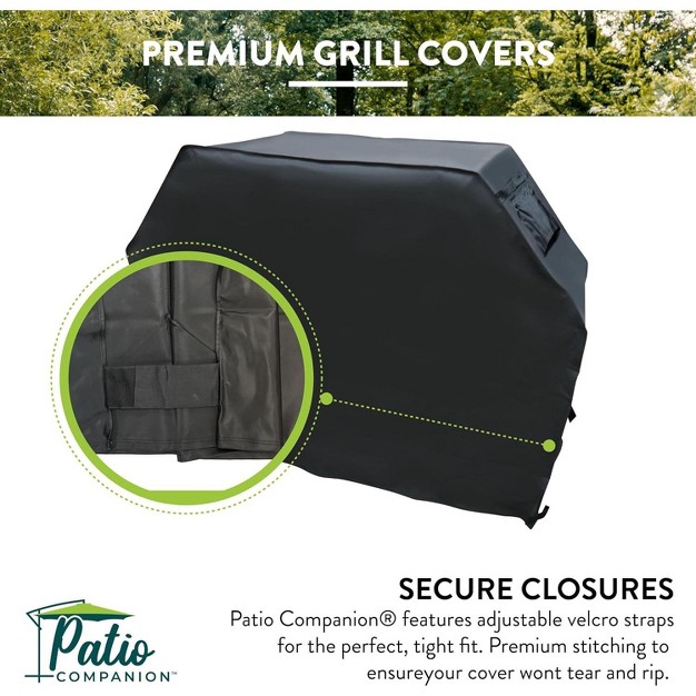 Patio Companion Premium Bbq Grill Cover 10 Year Warranty Heavy grade Uv Blocking Material Waterproof And Weather Resistant Gas Grill Cover