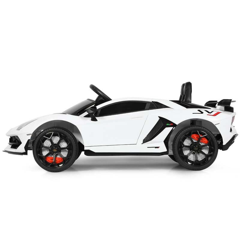 Licensed Lamborghini SVJ Kids Ride-On Car, 12V Battery Powered Sports Car Toy with Trunk & Remote