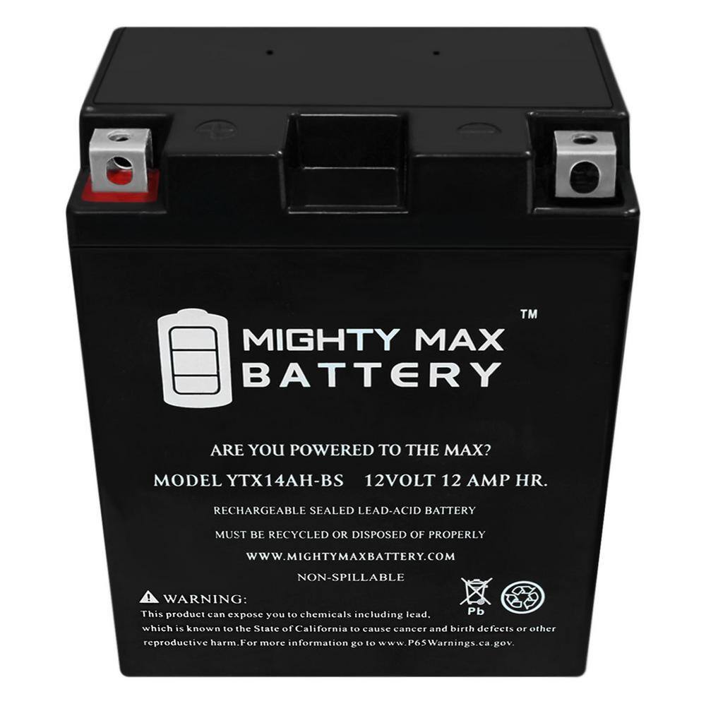 MIGHTY MAX BATTERY YTX14AH 12V 12AH Battery for Polaris 500 Sportsman HO '96-'13 YTX14AH72