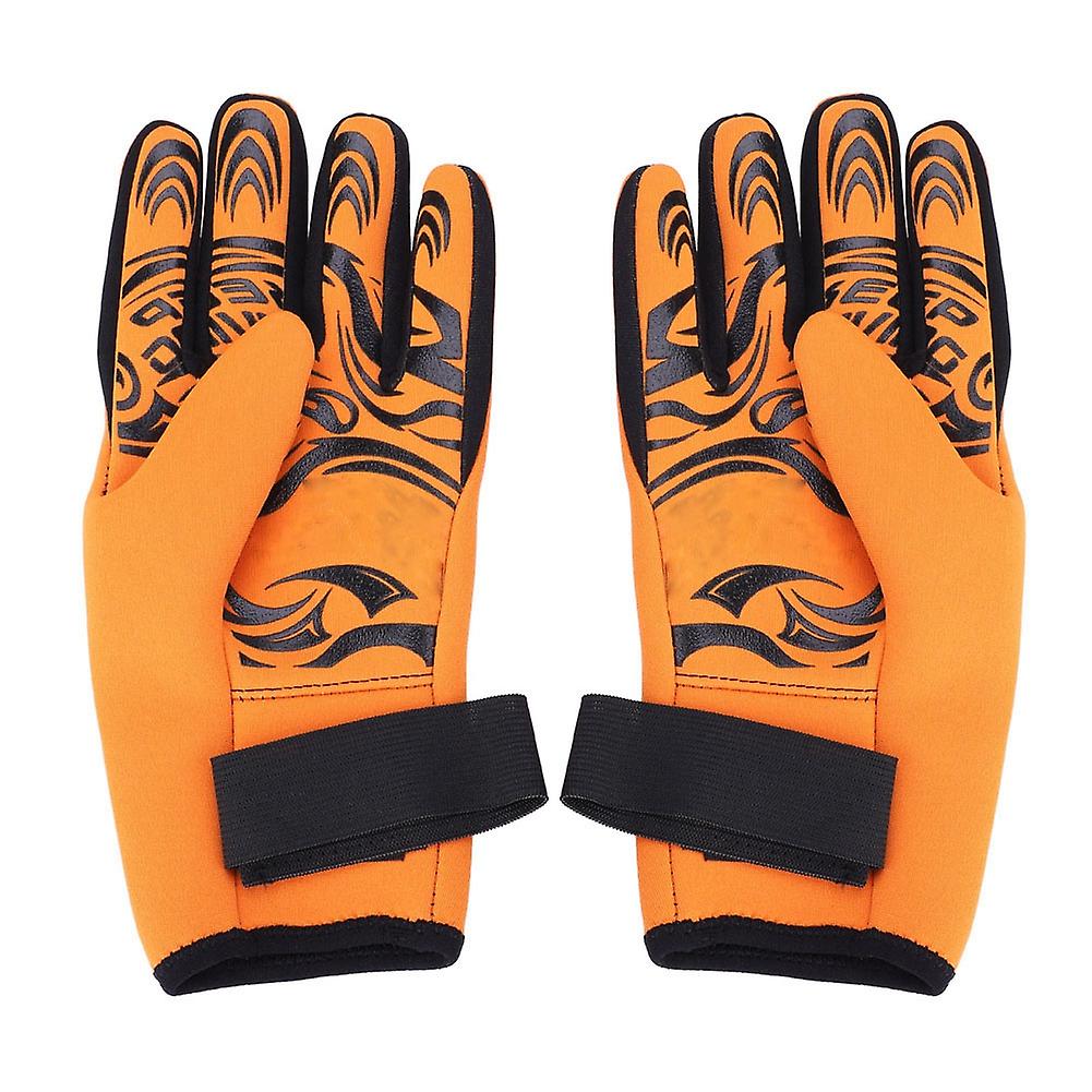 Keep Diving 2mm Warm Neoprene Gloves Swimming Scuba Snorkeling Gloves Equipment (orange M)