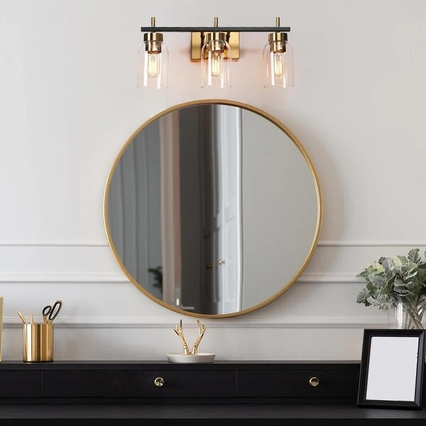 Modern Black Gold 2/3/4-Light Bathroom Vanity Lights Linear Wall Sconces for Powder Room