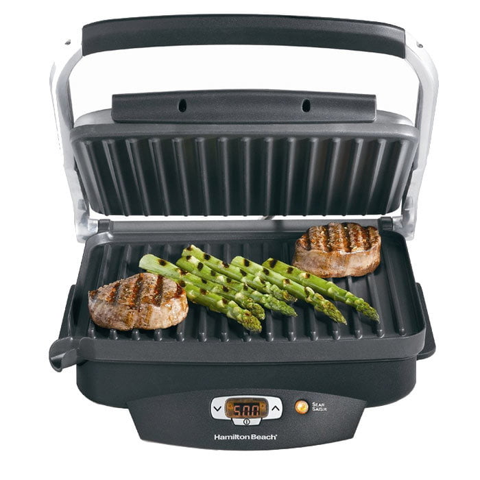 Hamilton Beach Steak Lovers Grill, 100 sq in, Black, Model 25331