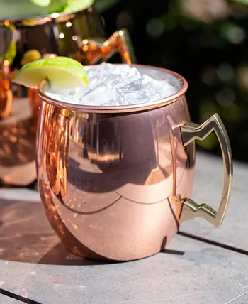 Cambridge Smooth Copper Moscow Mule Mugs Set of 4