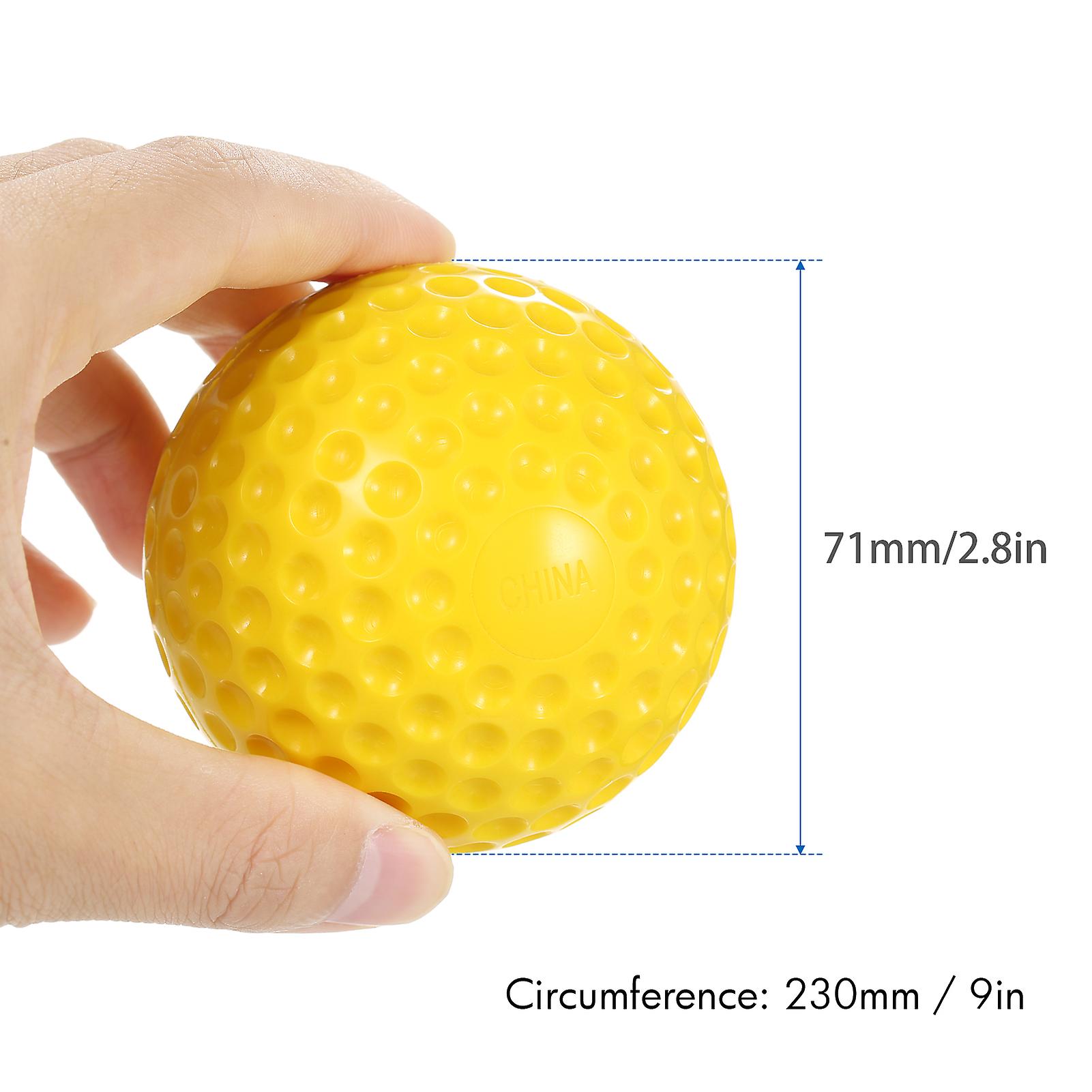 6 Pack 9 Inch Pu Dimpled Baseballs With Drawstring Carry Bag For Pitching Machine Practice Multicolor 40-300v 100a