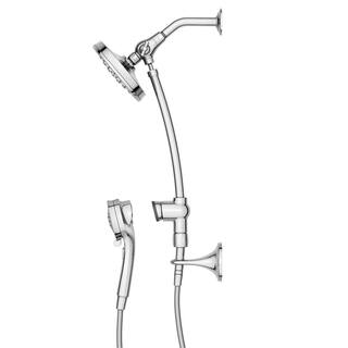 MOEN Attract Magnetix 6-Spray Patterns 6.75 in. Wall Mount Dual Shower Head and Adjustable Handshower with Slidebar in Chrome 28586