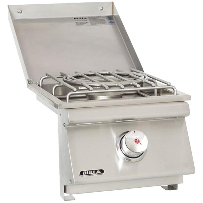 Bull Slide-In Pro Natural Gas Side Burner W/ Stainless Steel Lid