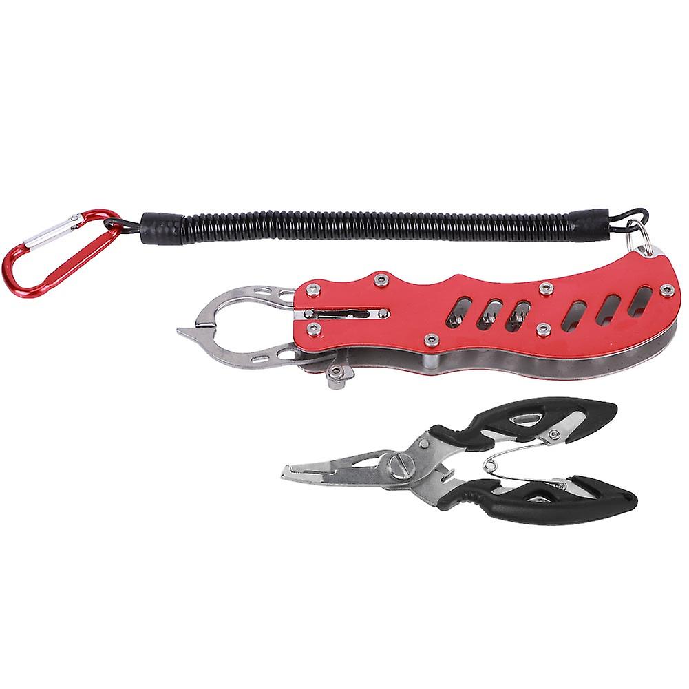 Fishing Plier Multipurpose Portable Fishing Pliers Fish Grips With Lanyard And Sheathred