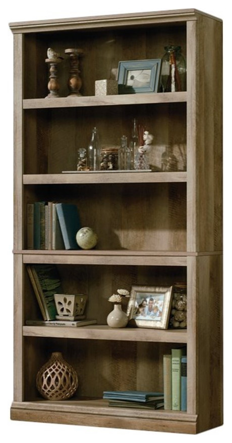 Sauder Select 5 Shelf Wood Bookcase in Cinnamon Cherry   Transitional   Bookcases   by Homesquare  Houzz