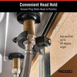 RIDGID 38 in. to 1-14 in. Adjustable 10 in. to 17 in. Fold Over Telescoping Basin Pipe Wrench For Tight Spaces 31175