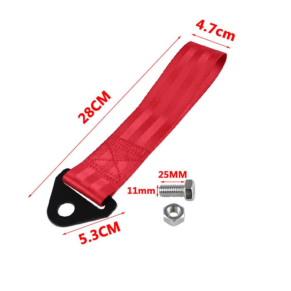 Car Trailer Rope General Racing Traction Rope Personalized Car Front Nylon Traction Belt Red