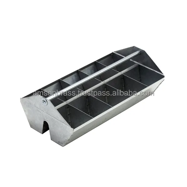 Manufacturer Three Compartment Planter Tray Galvanized Nursery Tray Gardening Seedling Tray metal Planter