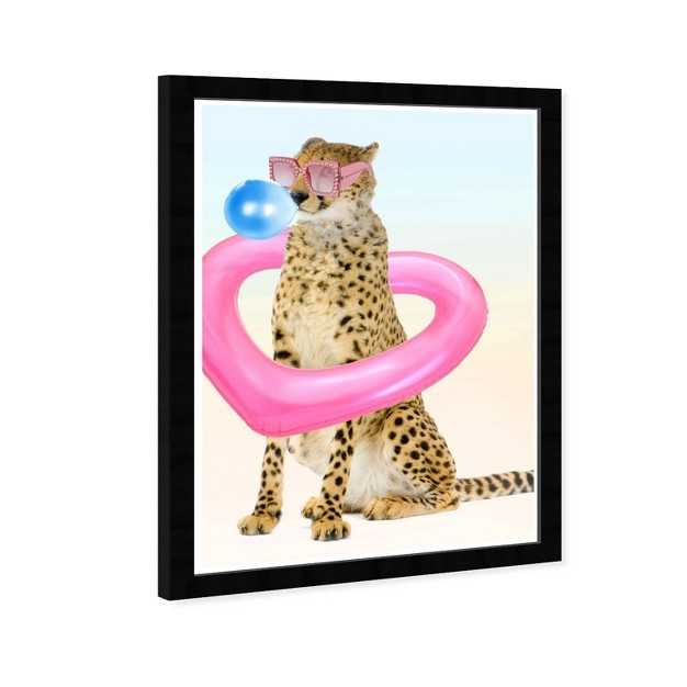 X 21 quot Cheetah Bright Fun Framed Wall Art Print Pink Wynwood Studio