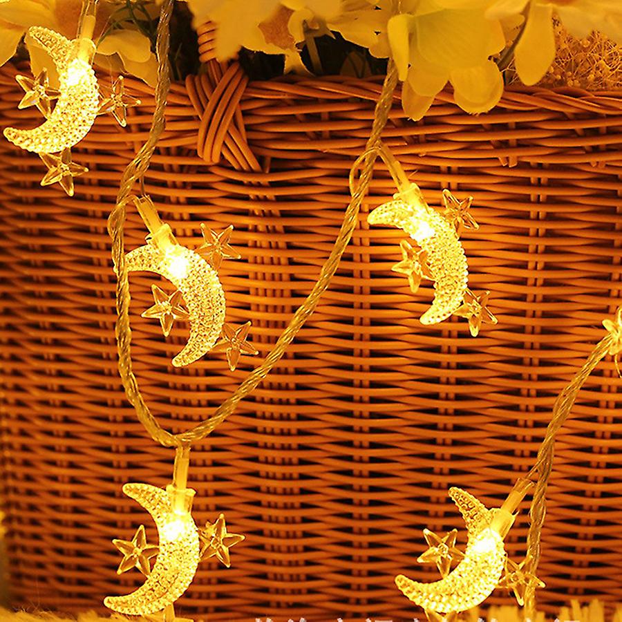 Battery Powered 1.5m/3m/6m/10m Led Star Moon Fairy Garland String Lights New Year Christmas Wedding Home Indoor Decoration Light