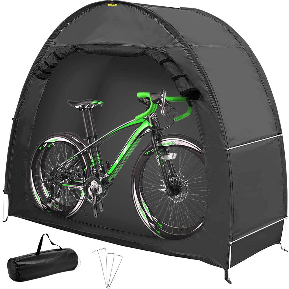 VEVOR Bike Cover 420D Oxford Bike Storage Cover with Carry Bag and Pegs Anti-Dust Bicycle Storage Shed for 2 Bikes Black ZXCCFPHSWBDDW1D6TV0