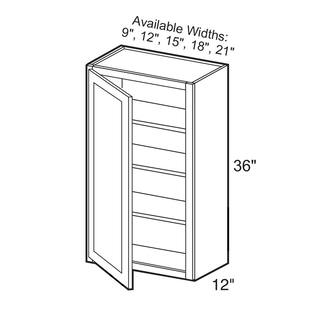 Home Decorators Collection Tremont Assembled 21 x 36 x 12 in. Plywood Shaker Wall Kitchen Cabinet Left Soft Close in Painted Pearl Gray W2136L-TPG