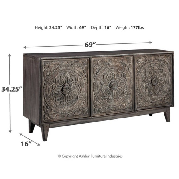 Fair Ridge Console Dark Brown Signature Design By Ashley