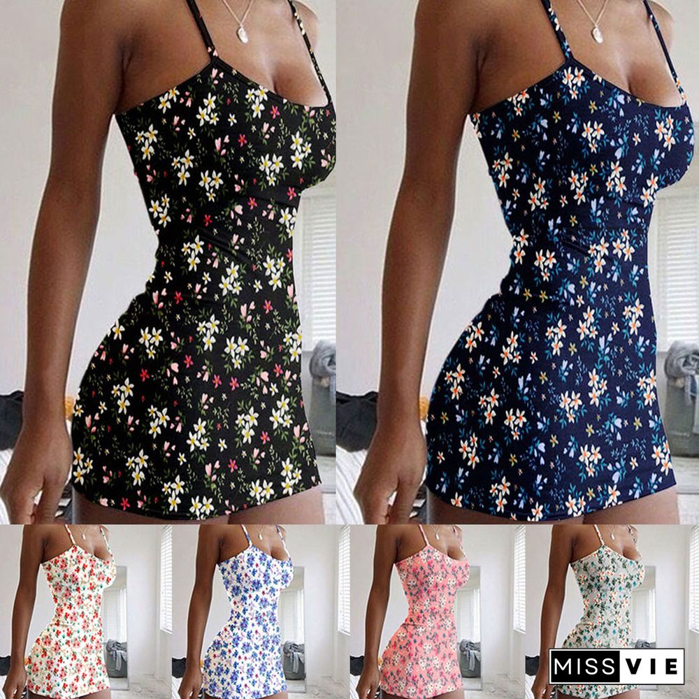 Plus Size Flower Print Strapless Women Party Dress Sexy Clubwear Sun Dress Wrap Chest Mini Dresses Slim Floral Dress 5XL