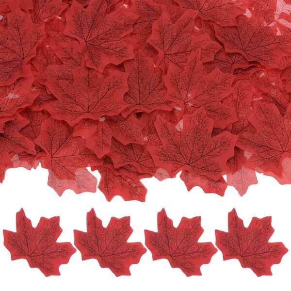 200Pcs Artificial Maple Leaves，Fake Fall Leaves Faux Autumn Leaf Fall