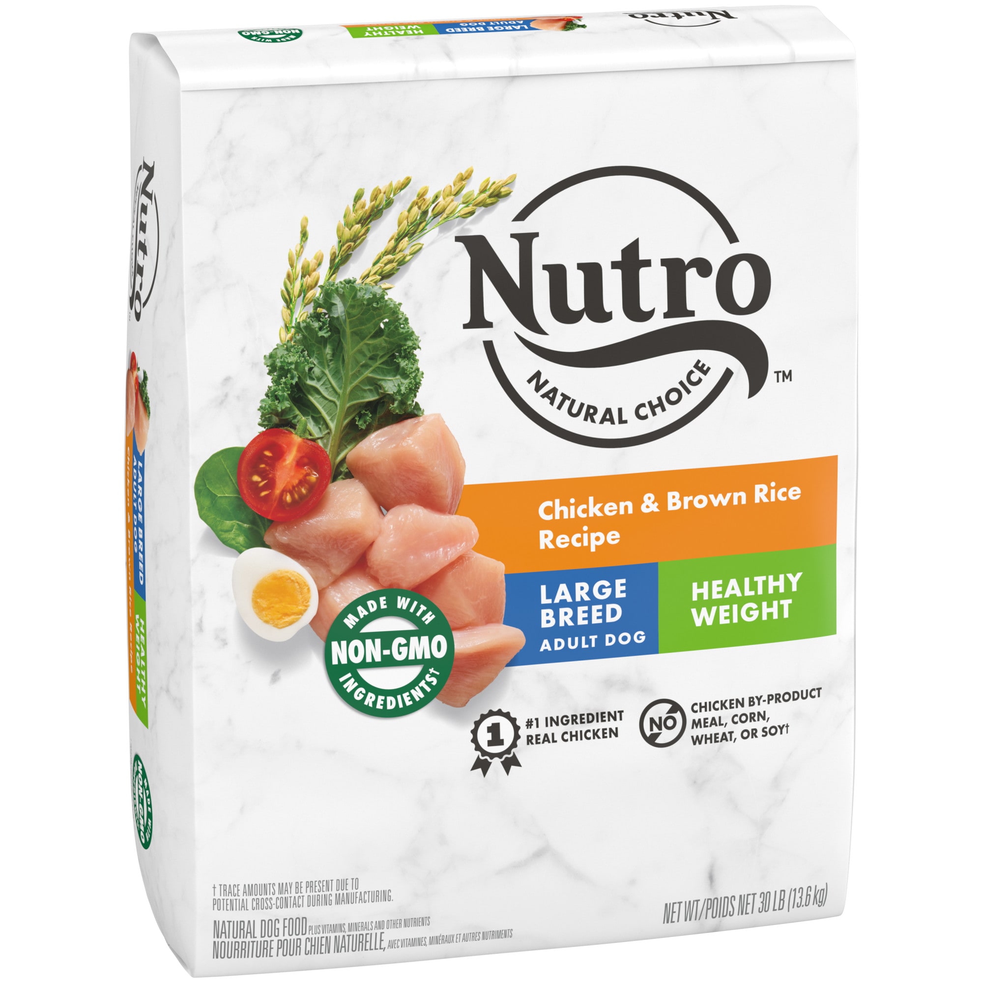 Nutro Natural Choice Chicken  Brown Rice Recipe Healthy Weight Large Breed Adult Dry Dog Food， 30 lbs.