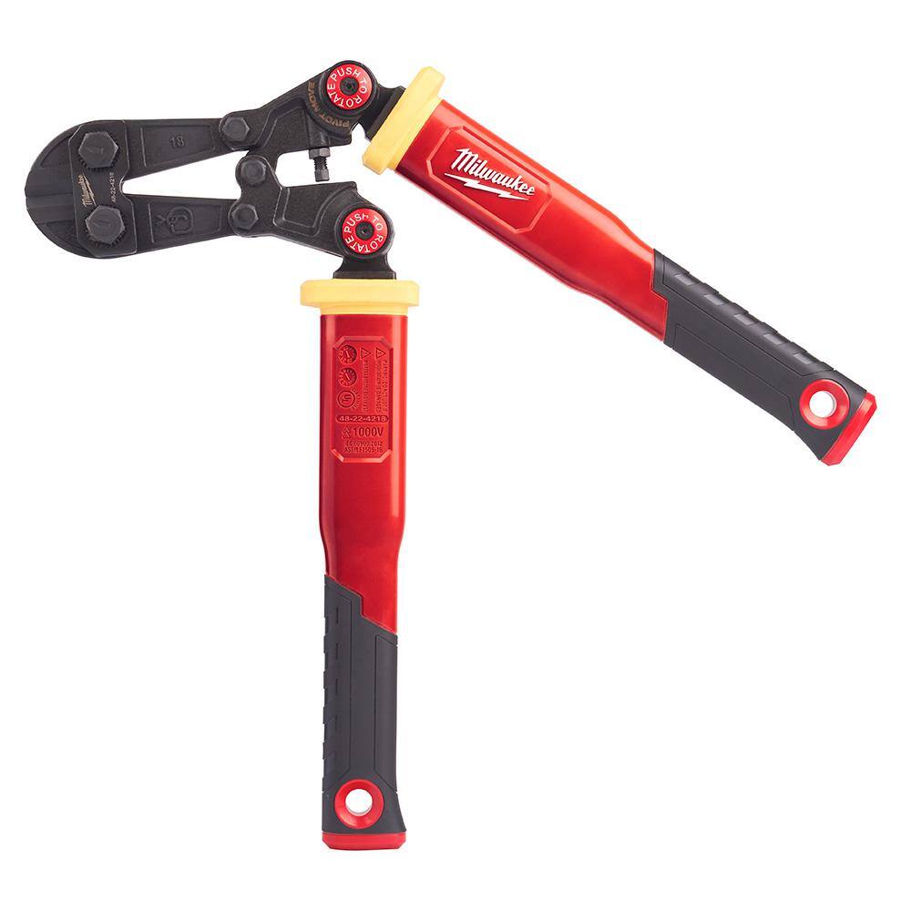 MW 18 in. Fiberglass Handle with PIVOTMOVE Rotating Handles Bolt Cutter and 38 in. Maximum Cut Capacity 48-22-4218