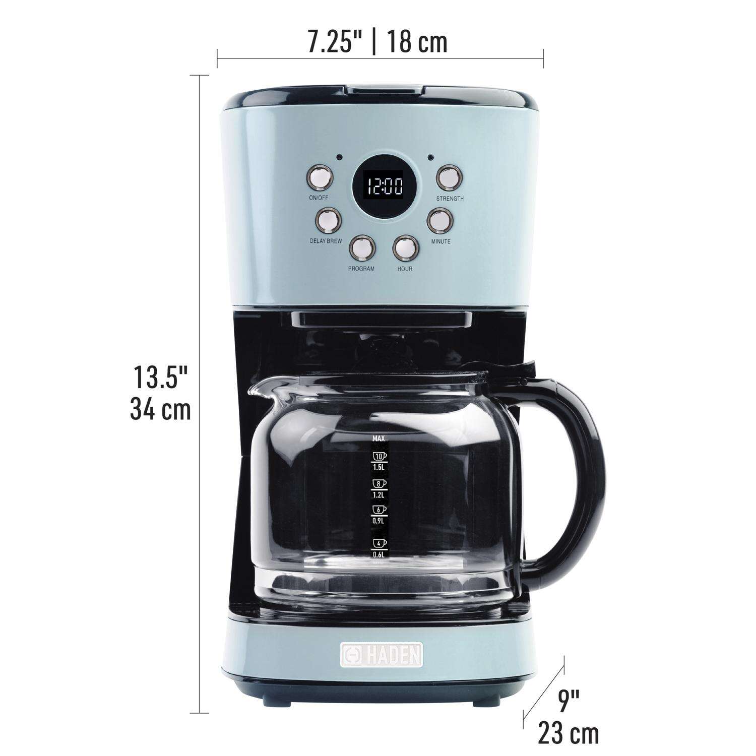 Haden 12 cups Turquoise Coffee Maker