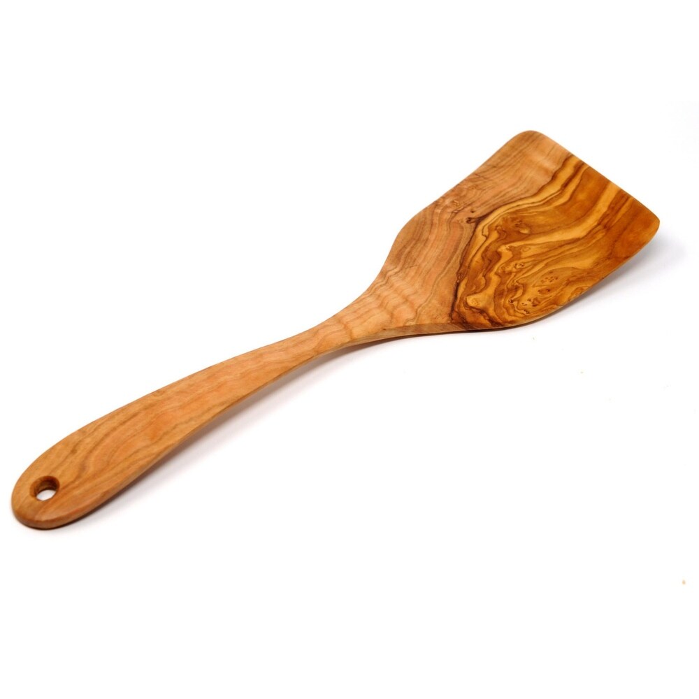 Wooden Turning Spatula Olive Wood Pan Paddle Spatula   12\