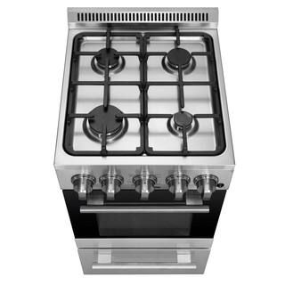 Forno Lamazze 20 in. Gas Range 4 Burners in Stainless Steel FFSGS6265-20