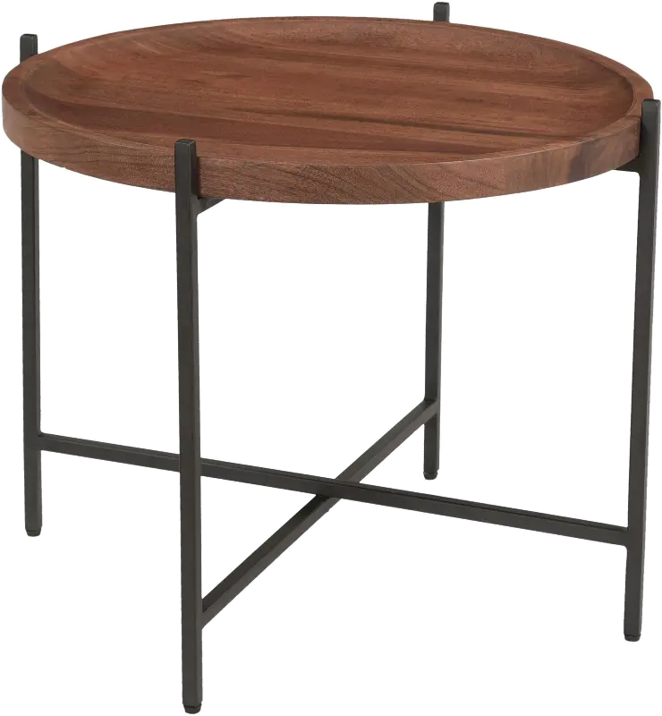 Huntly Brown Round Side Table