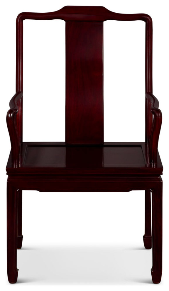 Dark Cherry Rosewood Ming Oriental Arm Chair   Asian   Armchairs And Accent Chairs   by China Furniture and Arts  Houzz