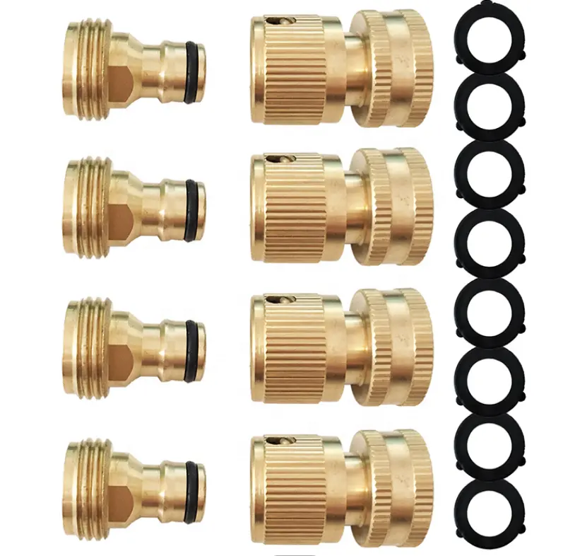 Good quality Factory direct supply 3/4 inch female and male part Brass Quick Connector Garden Hose Fitting