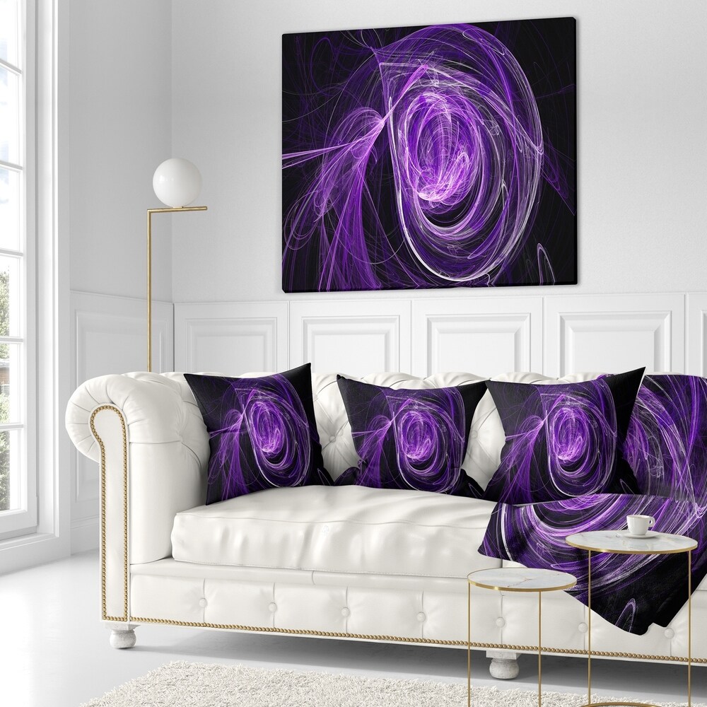 Designart 'Purple Ball of Yarn' Abstract Throw Pillow