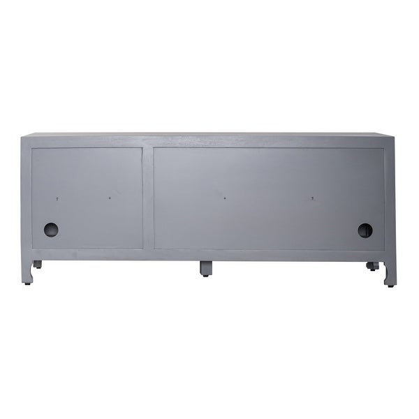 Marisol Weathered Soft Wash Gray 65 Inch 3 Door Accent TV Stand - 65 inches in width