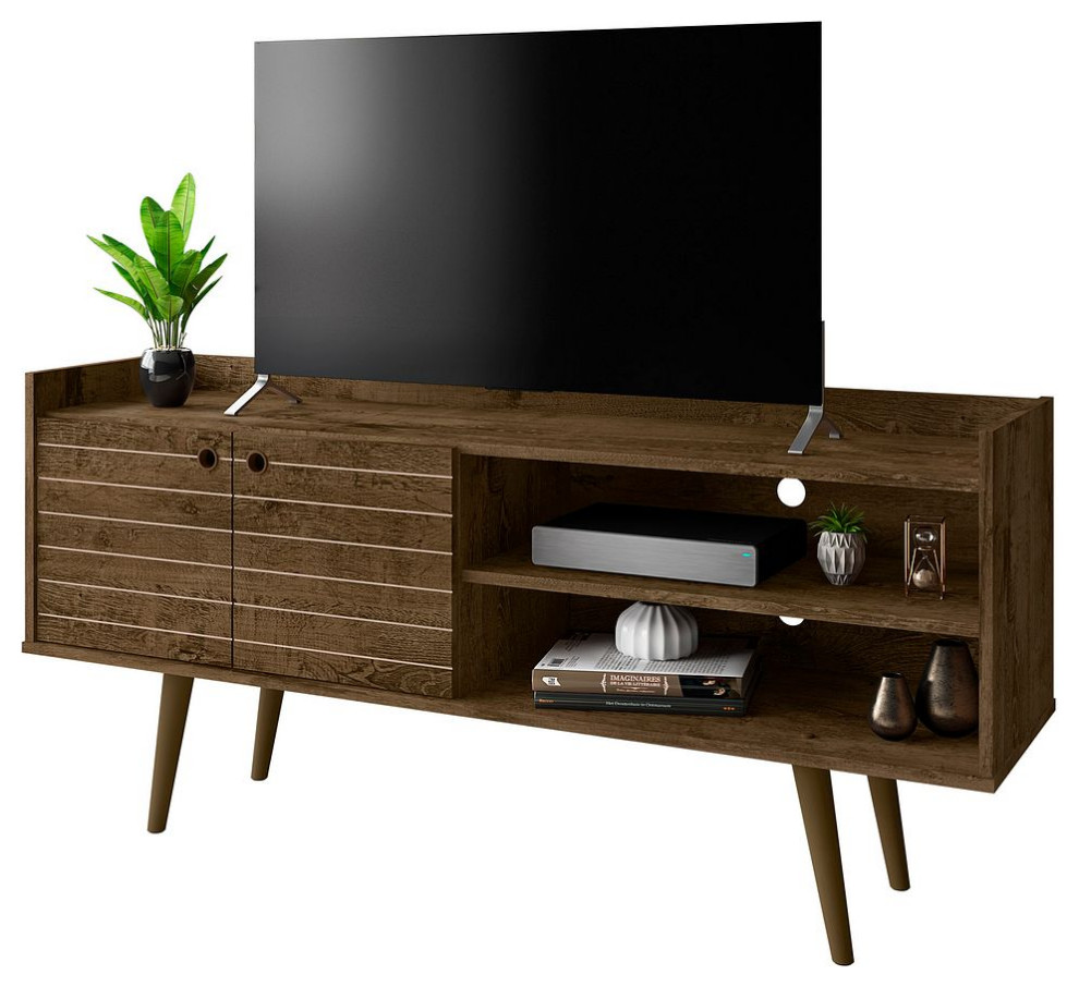 Bogart 53.54 quotMidcentury TV Stand   Midcentury   Entertainment Centers And Tv Stands   by Manhattan Comfort  Houzz