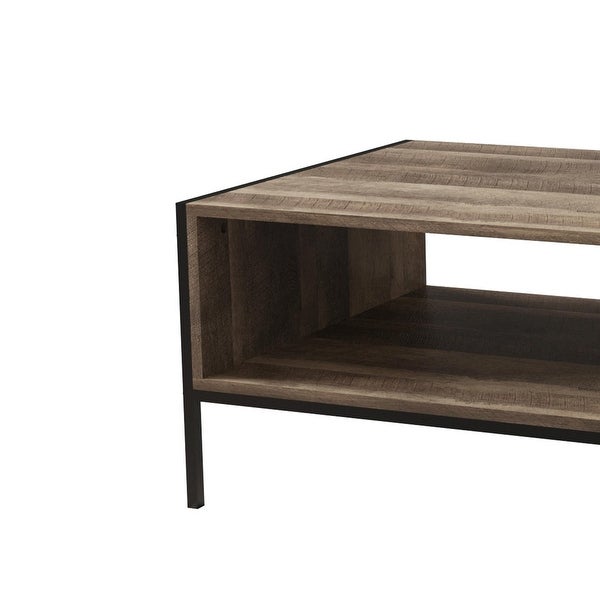 Modern Coffee Table With Drawers And Storage Shelves，Modern Furniture Decor，for Living Room Reception，Easy Assembly