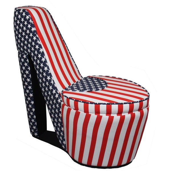 American Flag High Heels Storage Chair