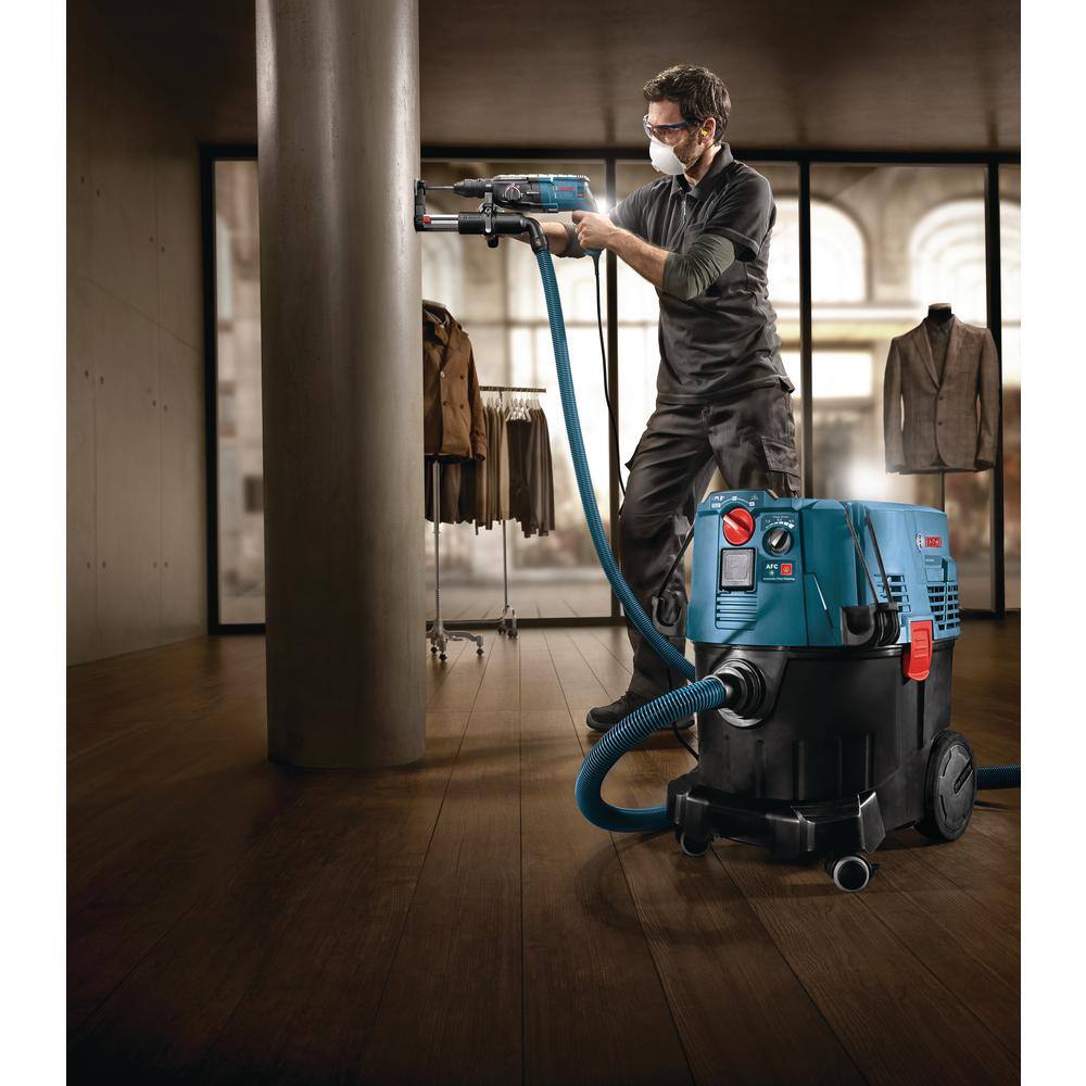 Bosch 9 Gal. Corded WetDry Dust Extractor Vacuum with HEPA Filter and Bonus SDS-Max and SDS-Plus Universal Dust Attachment VAC090AH+HDC200