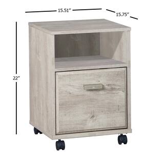 SAINT BIRCH Elma Washed Gray Pedestal File Cabinet SBEL4109MFWG