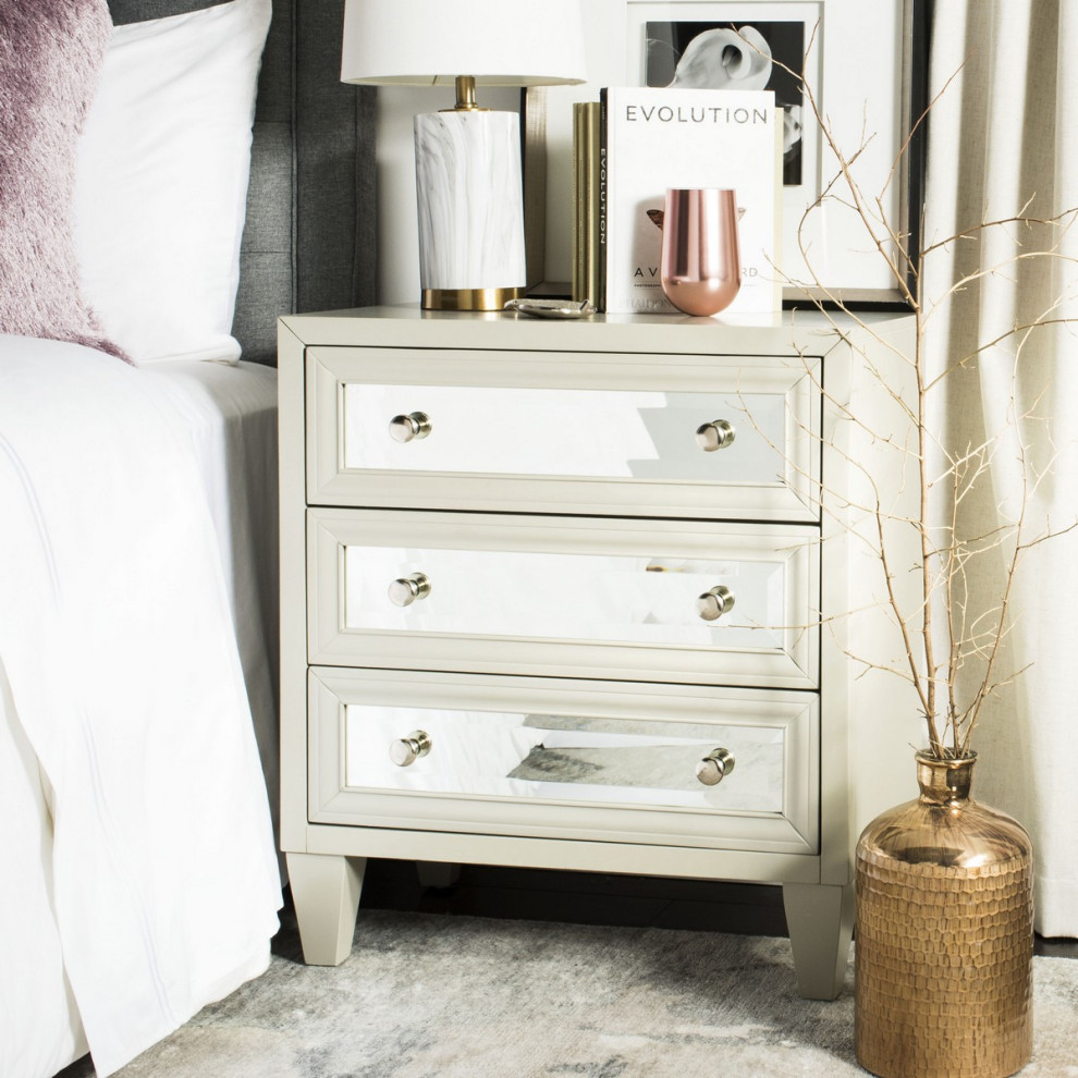 Lauren 3 Drawer Chest Taupe   Modern   Accent Chests And Cabinets   by Virgil Stanis Design  Houzz