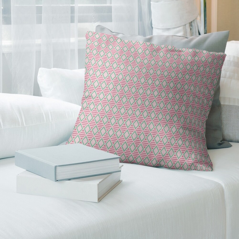 Porch   Den Haide Geometric Diamonds Throw Pillow