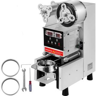 VEVOR Automatic Cup Sealing Machine 500 to 650-Cups Per Hour Electric Cup Sealer Machine with Digital Control for PP PET Cups 95MMQZDFKJ-WHITE1V1