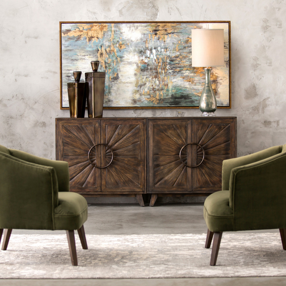 Uttermost Kohana 36x35 quotConsole Cabinet   Rustic   Accent Chests And Cabinets   by HedgeApple  Houzz