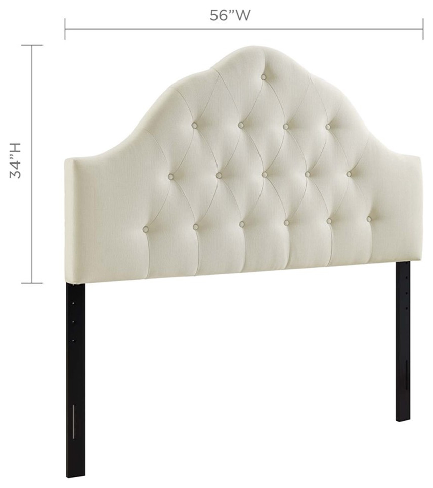 Modway Sovereign Full Upholstered Polyester Fabric Headboard in Ivory   Transitional   Headboards   by Homesquare  Houzz