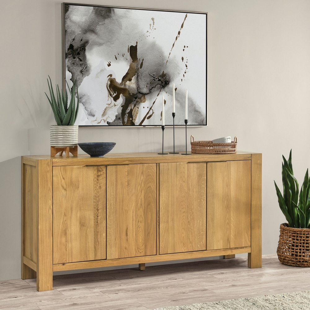 Parsons Four Door Sideboard by Kosas Home   72Wx18Dx36H