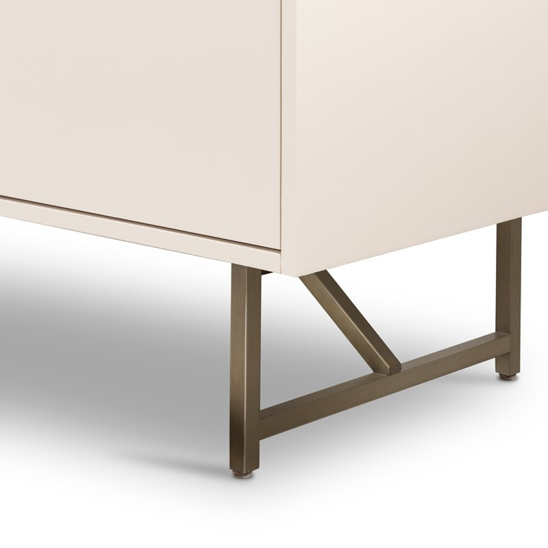 Van Media Console Matte Alabaster   Contemporary   Console Tables   by Four Hands  Houzz