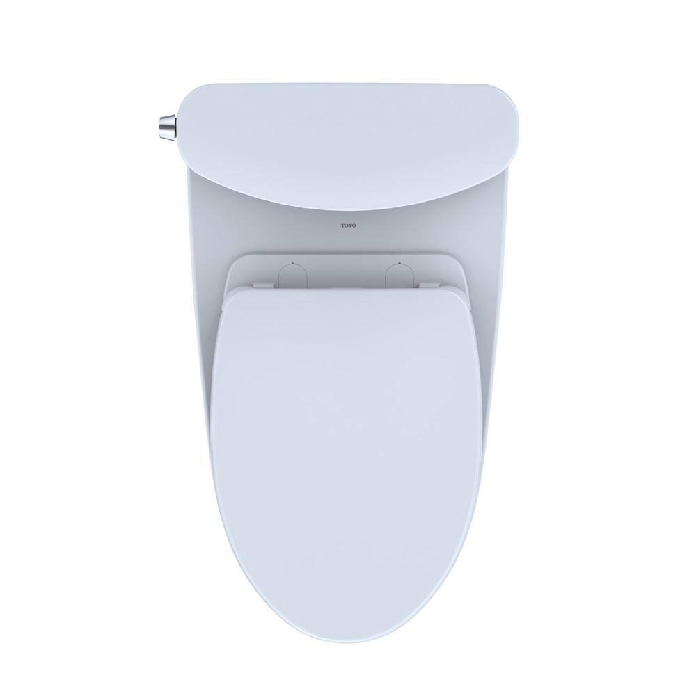 TOTO Nexus 2-Piece 1.28 GPF Single Flush Elongated ADA Comfort Height Toilet with CEFIONTECT in Cotton White Seat Included MS442124CEFG#01